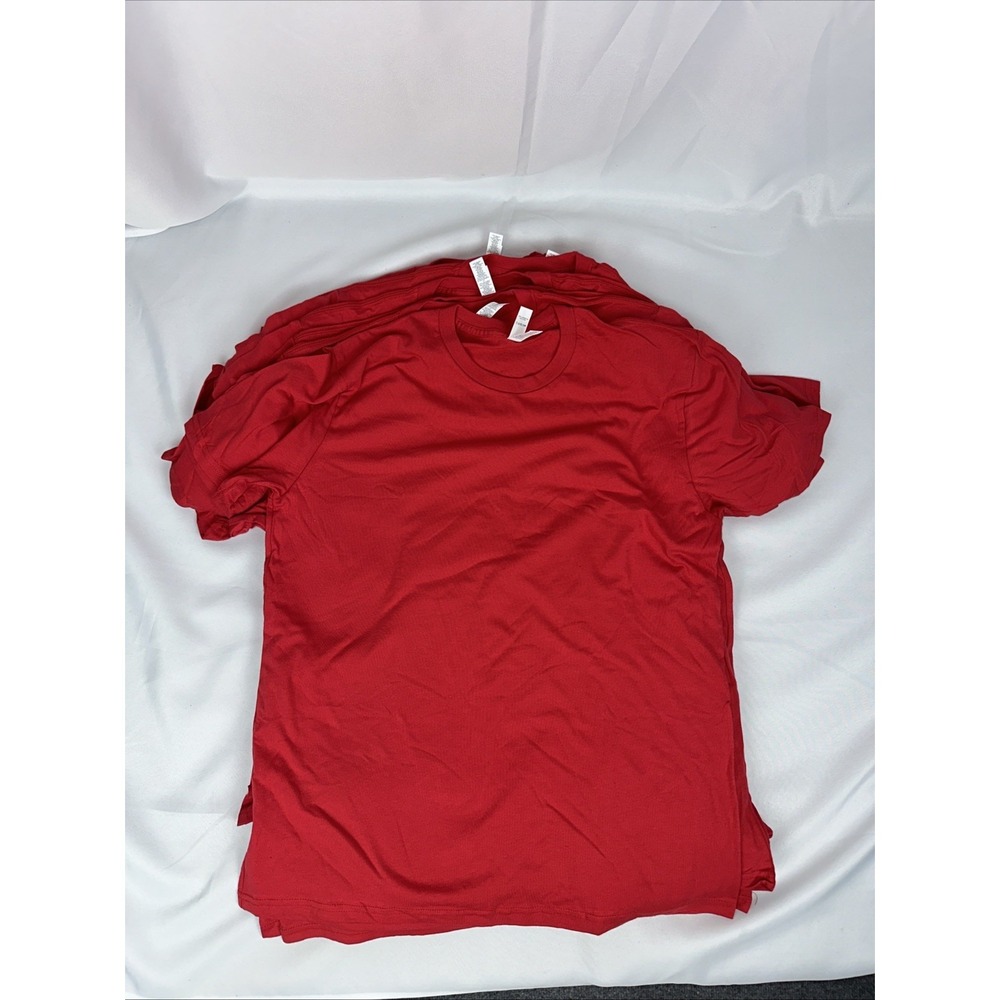 NWT Royal Apparel Crewneck T-Shirt Mens Large Red Lot of 10 Blank Made in USA
